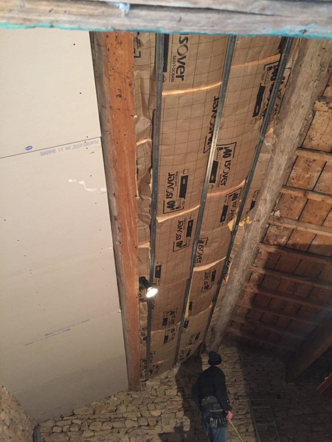 Pose d'un faux plafond rampant - Mont d'or - MB Rénovation Lyon